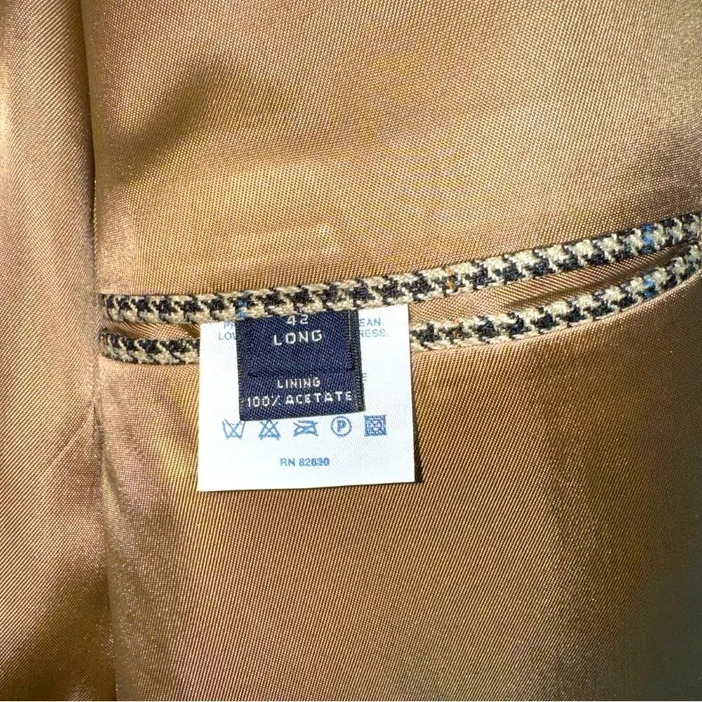 EUC Men’s Lands End Silk, Wool & Linen Blend Sports Coat Blazer size 42 Long